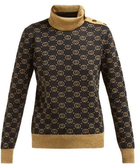 black and gold gucci sweater