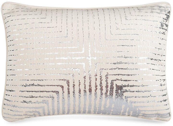 Callisto Home Glyes Beaded and Embroidered Velvet Decorative Pillow, 14 x  24