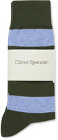 Thumbnail for your product : Oliver Spencer Loungewear Lee Striped Stretch Cotton-Blend Socks