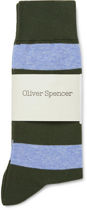 Oliver Spencer Loungewear Lee Striped Stretch Cotton-Blend Socks