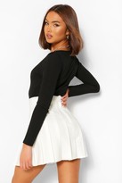 Thumbnail for your product : boohoo Woven Pleated Super Mini Tennis Skirt