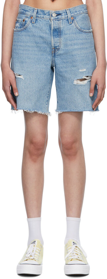 Levi's Ribcage high-rise denim shorts - ShopStyle