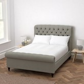 Thumbnail for your product : The White Company Aldwych Scroll Deep Buttoned Bed, Grey Cotton, Double