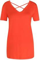 Thumbnail for your product : boohoo NEW Womens Cross Strap Cage T-Shirt in Polyester 5% Elastane