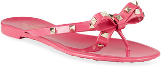 red valentino jelly bow flip flops