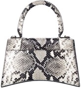 Thumbnail for your product : Balenciaga Hourglass Small Snake-Embossed Leather Top Handle Shoulder Bag