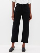 Twisted-seams Straight-leg Cropped Je 