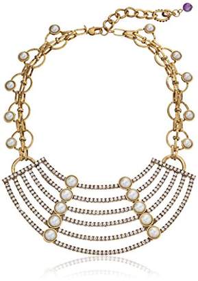 m. haskell Purple by Garden Party Faux- Multi-Row Statement Necklace
