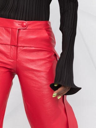 MATÉRIEL Faux-Leather Layered-Detail Trousers