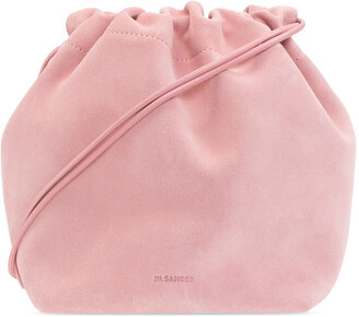 Jil Sander Suede Shoulder Bag Women's Pink - ShopStyle
