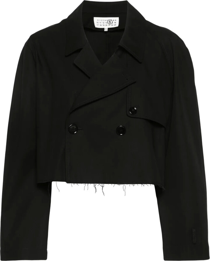 MM6 MAISON MARGIELA Double-Breasted Cotton Cropped Jacket