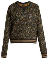 Thumbnail for your product : The Upside Leopard Print Camouflage Cotton Sweatshirt - Womens - Khaki