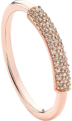 Monica Vinader Stellar 18ct rose gold-plated and champagne diamond ring