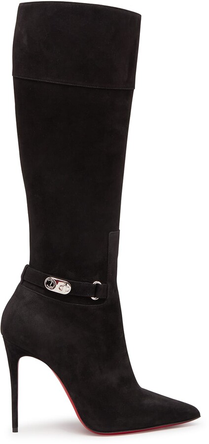 red bottom suede boots