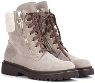 Moncler New Viviane suede ankle boots