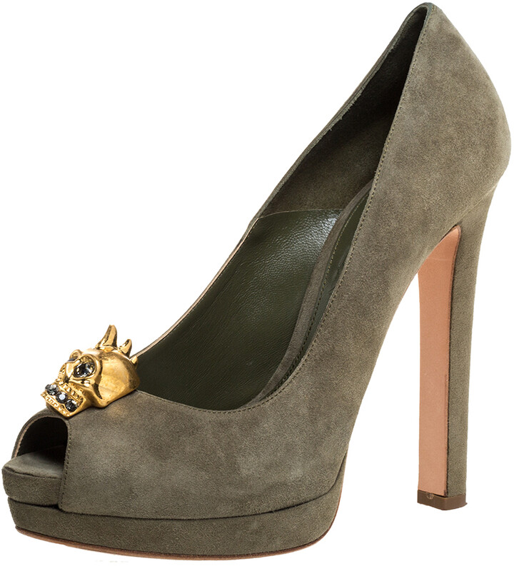 alexander mcqueen skull pumps