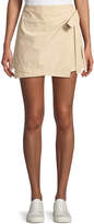 Thumbnail for your product : Theory Wrap-Tie Mini Skirt in Stretch Cotton