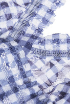 Thumbnail for your product : Hanky Panky Check Please Gingham Stretch-lace Soft-cup Bra - Blue