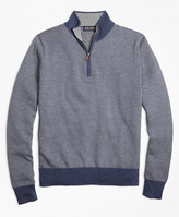 Thumbnail for your product : Brooks Brothers Supima® Cotton Cashmere Herringbone Half-Zip Sweater