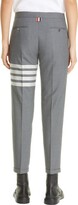 Thumbnail for your product : Thom Browne 4-Bar Wool Crop Skinny Pants