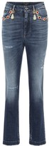Thumbnail for your product : Dolce & Gabbana Embellished high-rise straight jeans