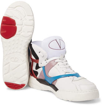 Valentino Garavani Made One Panelled Leather High-Top Sneakers