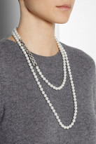 Thumbnail for your product : Kenneth Jay Lane Crystal and faux pearl necklace