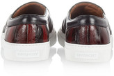 Thumbnail for your product : Givenchy Skate shoes in black and dark red striped eel with white rubber soles