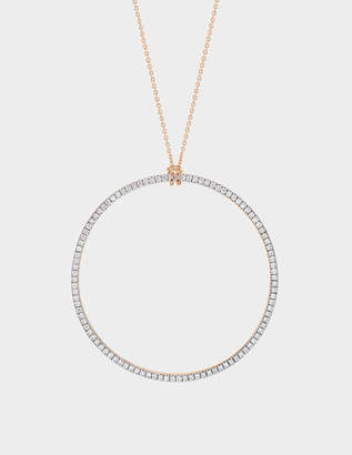 ginette_ny Diamond Circle 18-karat rose gold necklace