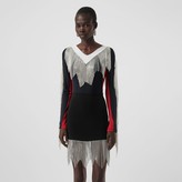 Thumbnail for your product : Burberry Fringe Detai Tri-tone Stretch Jersey Bodysuit