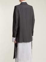 Thumbnail for your product : Toga Oversized Double Breasted Pvc Cut Out Coat - Womens - Grey