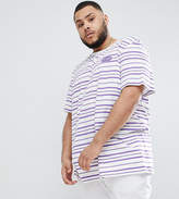 Thumbnail for your product : Puma Plus organic cotton t-shirt in retro stripe in purple Exclusive at ASOS