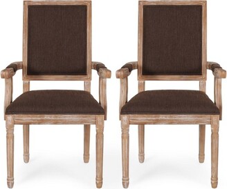 Set Of 4 Maria French Country Wood And Cane Upholstered Dining Chairs -  Christopher Knight Home : Target