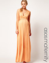 Thumbnail for your product : ASOS Maternity Exclusive Maternity Maxi Dress In Jersey With Grecian Drape Detail