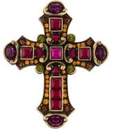 Thumbnail for your product : Jay Strongwater Crystal Christian Cross Pin