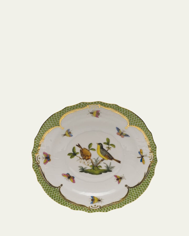 Herend Rothschild Bird Green Motif 07 Salad Plate
