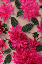 Thumbnail for your product : Oscar de la Renta Dahlia Off-the-shoulder Appliquéd Tulle Mini Dress - Pink