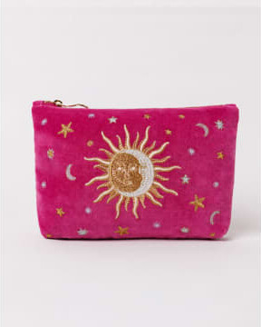 Elizabeth Scarlett Sun & Moons Velvet Makeup Bag - ShopStyle
