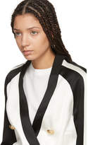 Thumbnail for your product : Balmain White and Black Colorblock Six-Button Jacket