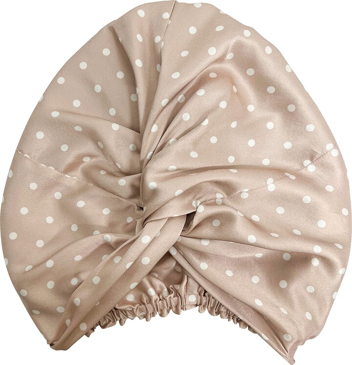 Jasmine Silk Pure Mulberry Silk Turban Head/Hair Wrap Hat Sleep Cap (Navy) ShopStyle