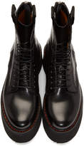 Thumbnail for your product : R 13 Black Three Stack Platform Lace-Up Boots