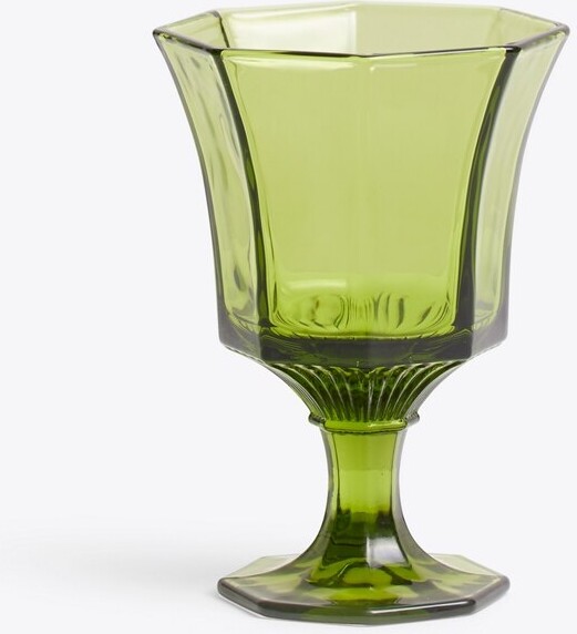 Pressed-Glass Water Glass, Set of 4