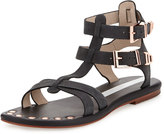 Thumbnail for your product : Matt Bernson KM Crisscross Studded Gladiator Sandals, Black