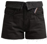 Thumbnail for your product : Jean Atelier - Flip Fold-over Denim Shorts - Black