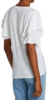 Thumbnail for your product : Nation Ltd. Etta Slim-Fit Tier Ruffle-Sleeve T-Shirt