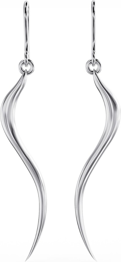 Linda Fiore Swirl Earrings Silver