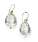 Thumbnail for your product : Gurhan Organic Sterling Silver & 24K Yellow Gold Drop Earrings