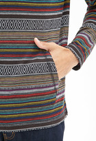 Thumbnail for your product : 21men 21 MEN Striped Tribal-Inspired Hoodie