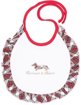Thumbnail for your product : Harmont & Blaine Junior Checked Ruffled Trim Bib