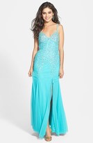 Thumbnail for your product : Sean Collection Embellished Chiffon Tank Gown